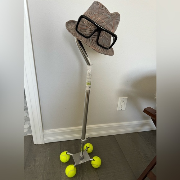Disney UP! Carl Costume Starter Kit! Quad Cane with Tennis Balls,Hat and Glasses - Picture 1 of 14